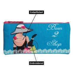 Born To Shop Pencil Pouch