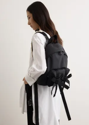 Bow Front Backpack With Strap Embellishments