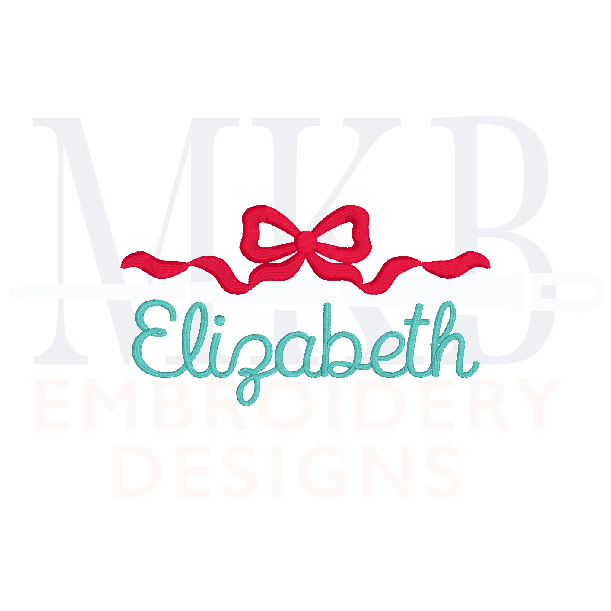Bow Ribbon Frame Large Machine Embroidery Design File