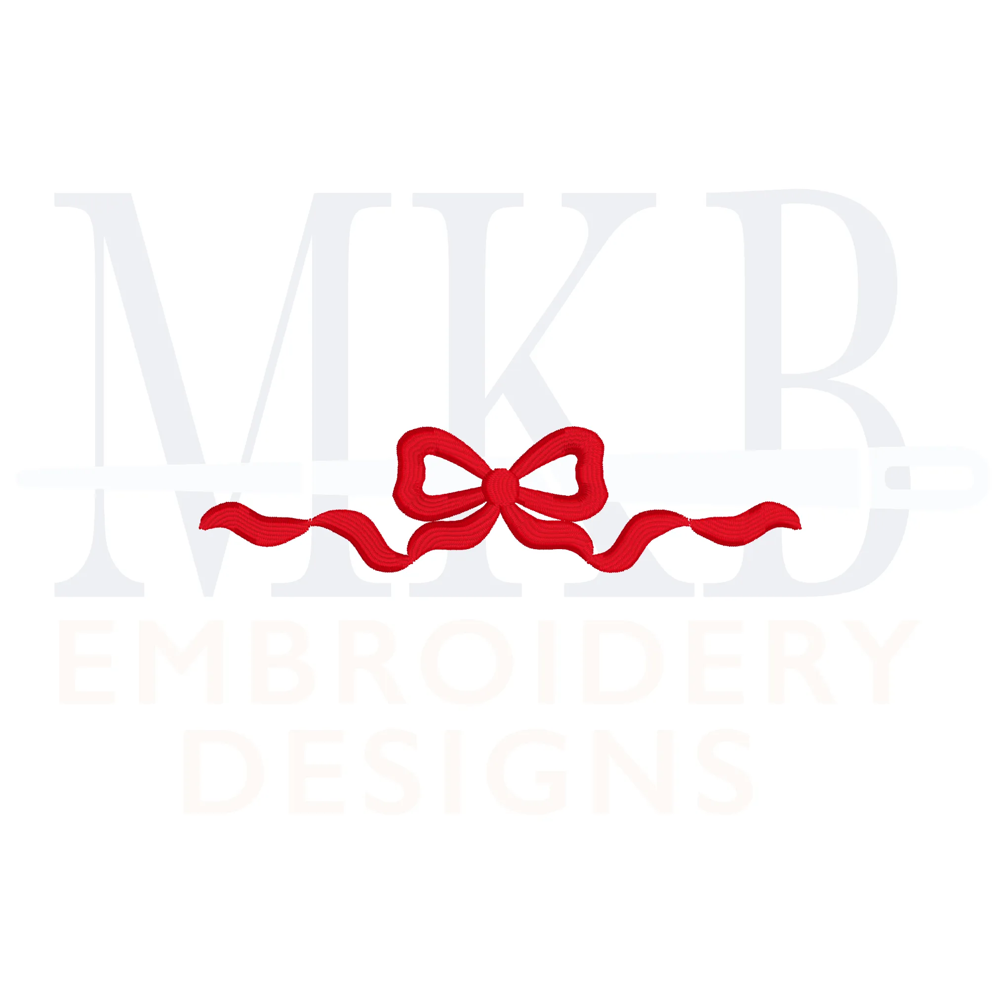 Bow Ribbon Frame Large Machine Embroidery Design File