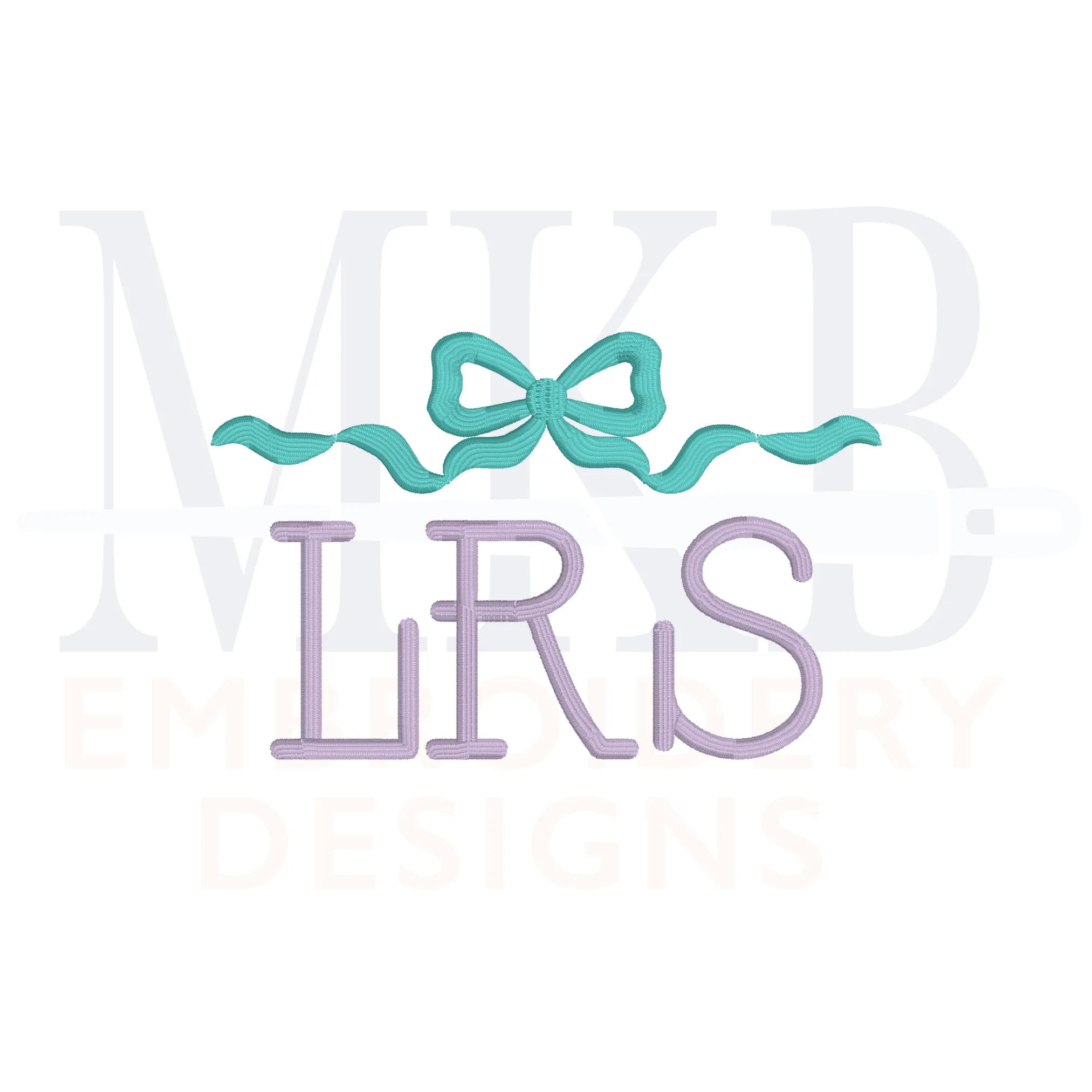 Bow Ribbon Frame Large Machine Embroidery Design File