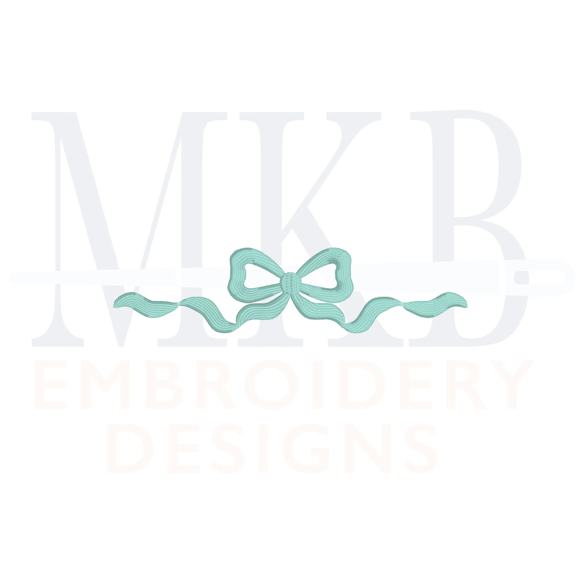 Bow Ribbon Frame Large Machine Embroidery Design File