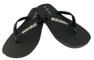 Bridesmaid Glitter and Satin Flip Flops