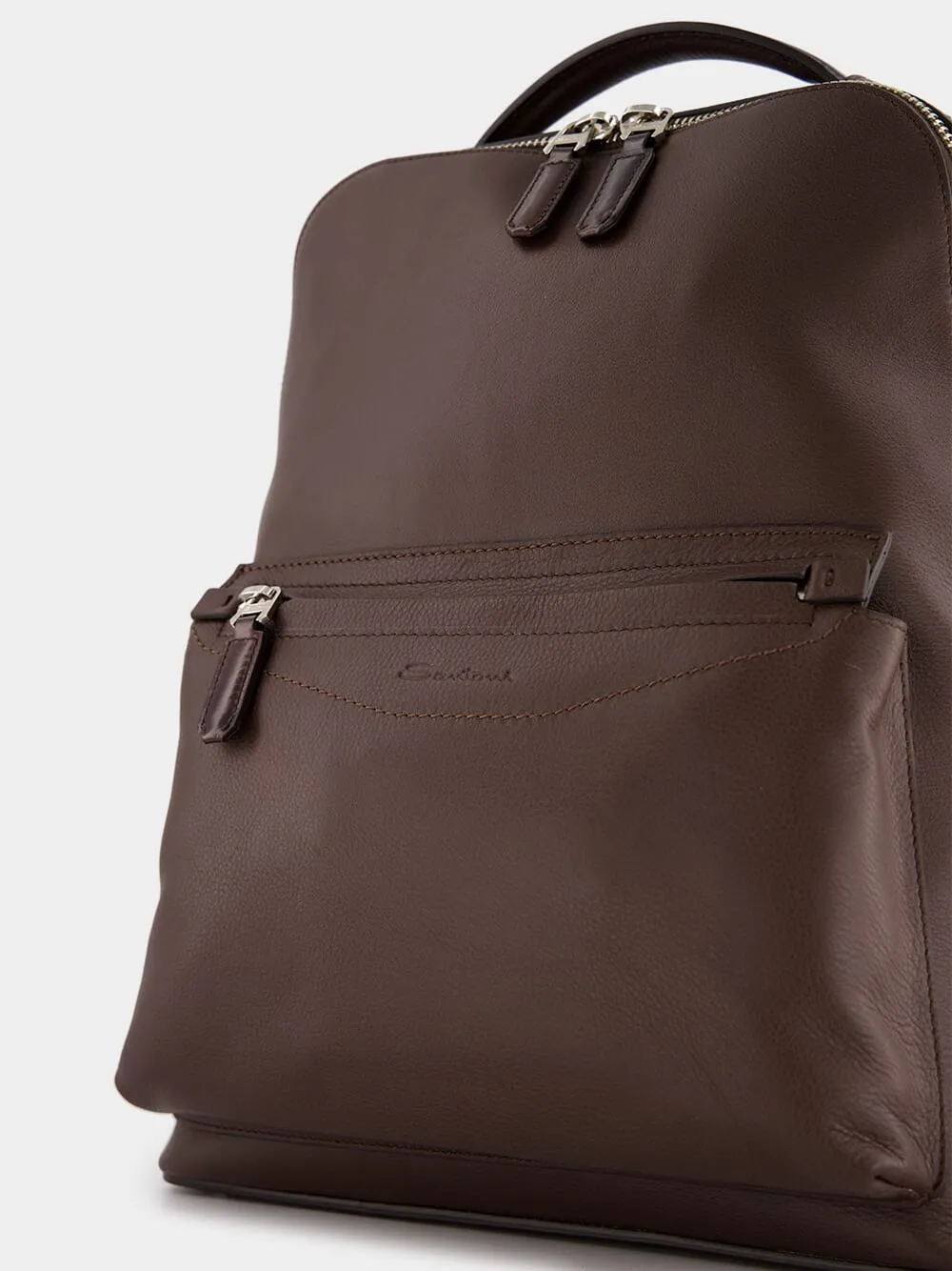 Brown Leather Backpack