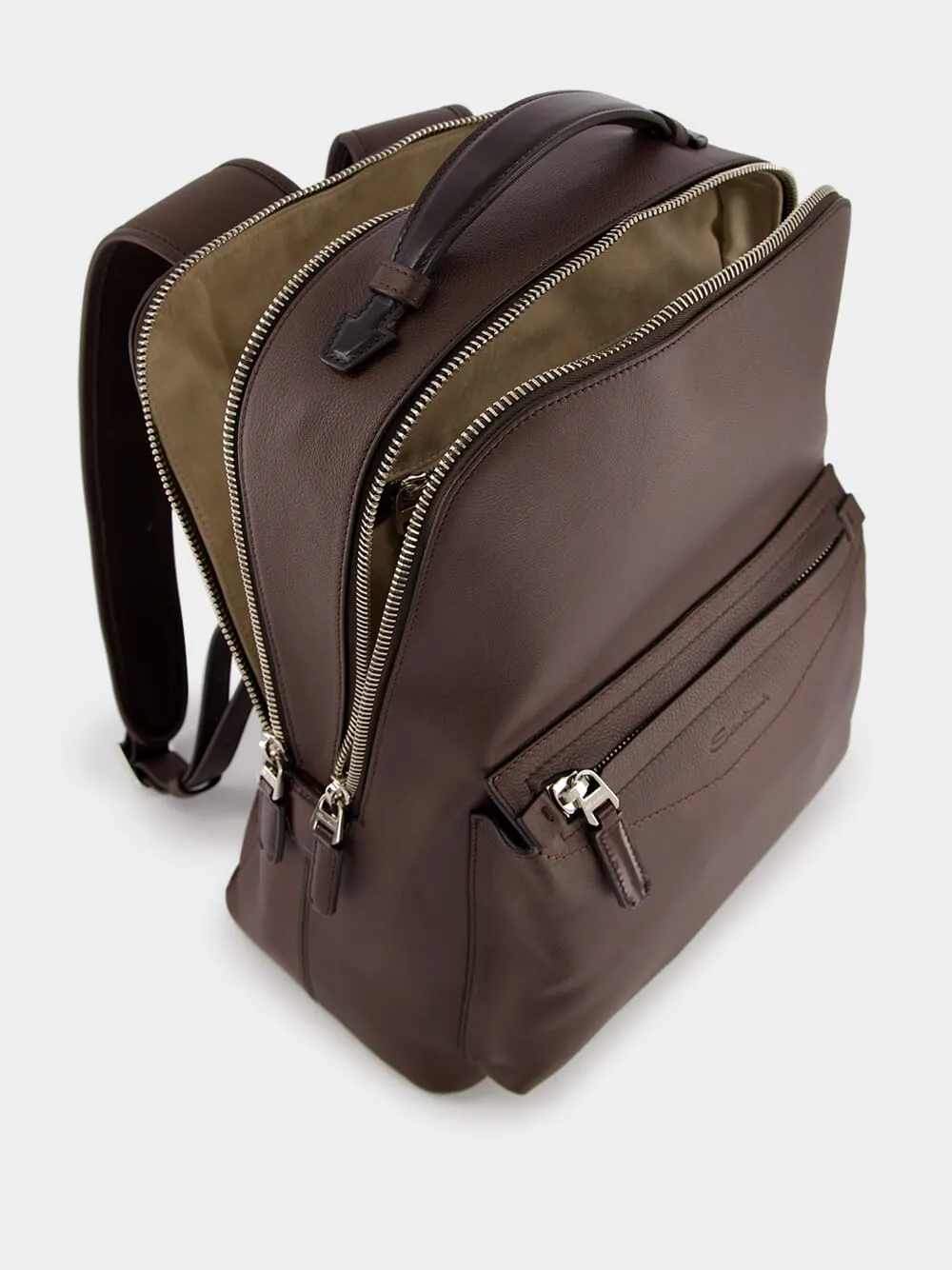 Brown Leather Backpack
