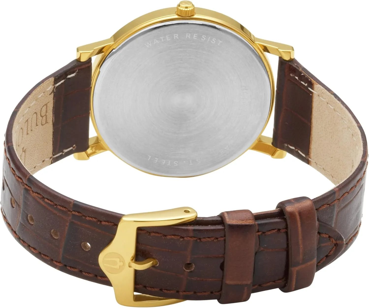 Bulova Men's Classic 3-Hand Calendar Date Quartz Leather Strap Watch, Buckle, 37mm