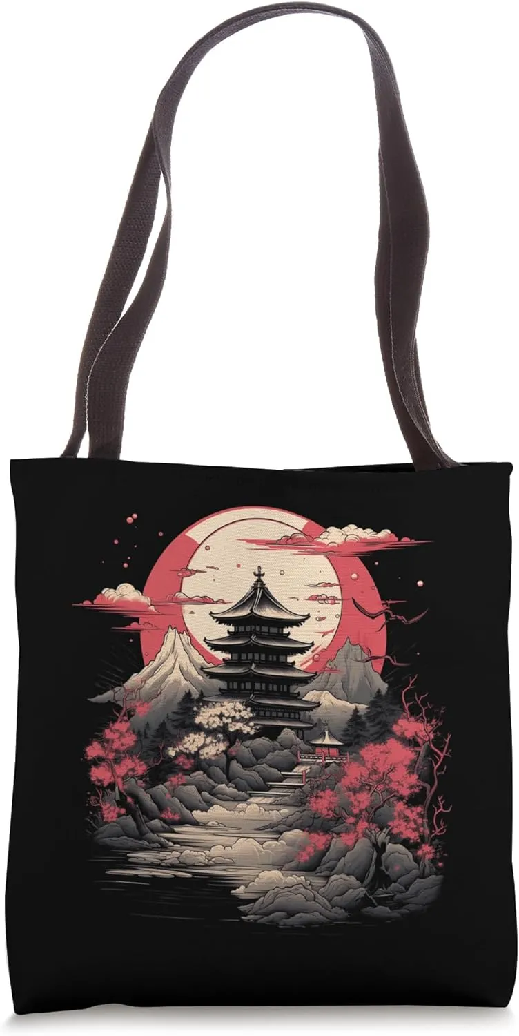Bunka Shishu Japanese Embroidery Japanese Art Graphic Tees Tote Bag