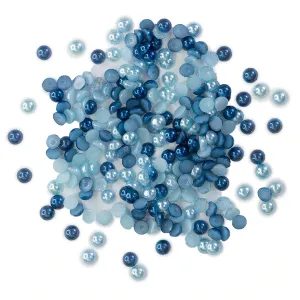 Buttons Galore & More - Shaker Embellishments - Half Pearlz - Blues/HPZ106