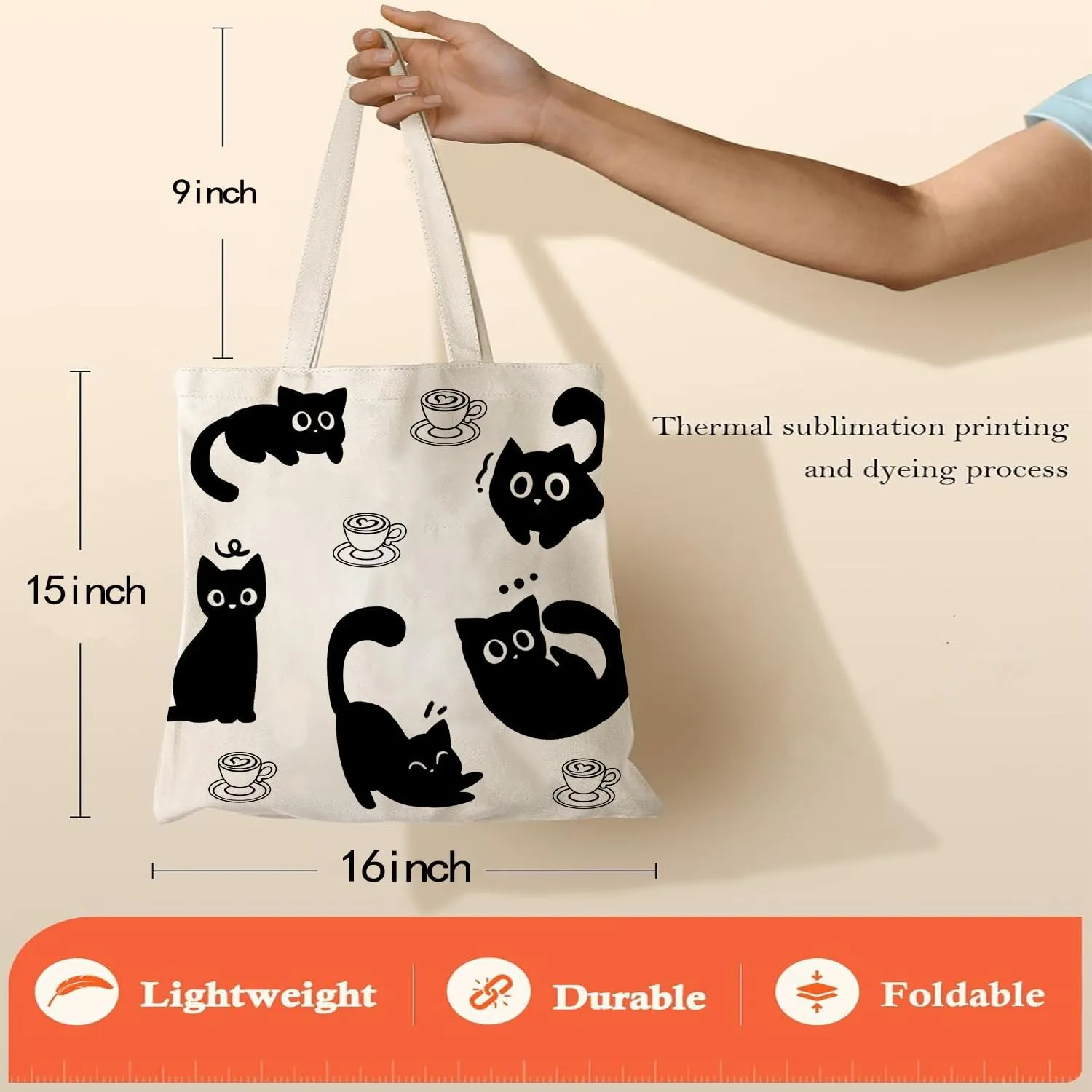 Canvas Tote Bag, Aesthetic Gifts for Women Book Shoulder Tote Bag Reusable Grocery Tote Bags with Pocket