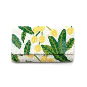 Capri Lemons Beaded Clutch