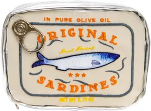 Cessfle Canned Sardines Makeup Bag, Funny Sardine Tin Fish Cosmetic Bag, Creative Cute Makeup Bag Kawaii Pencil Case Pouch, Coquette Make up Pouch for Women