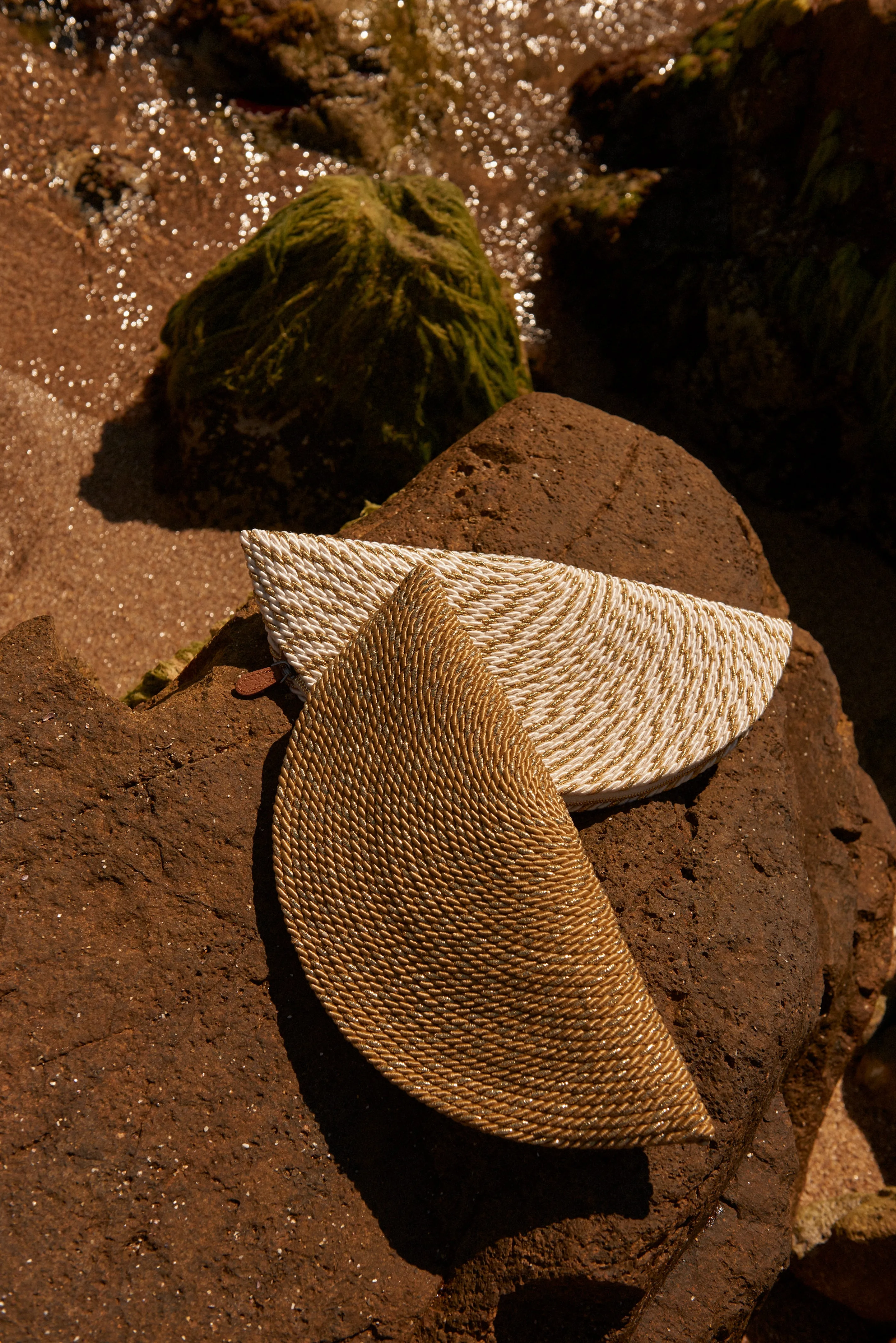 Chacha Moon Clutch with Satin Rope