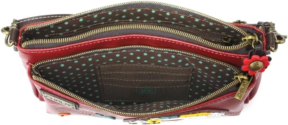 CHALA RFID Protected Vegan Leather Deluxe Crossbody Bag Multi-Color