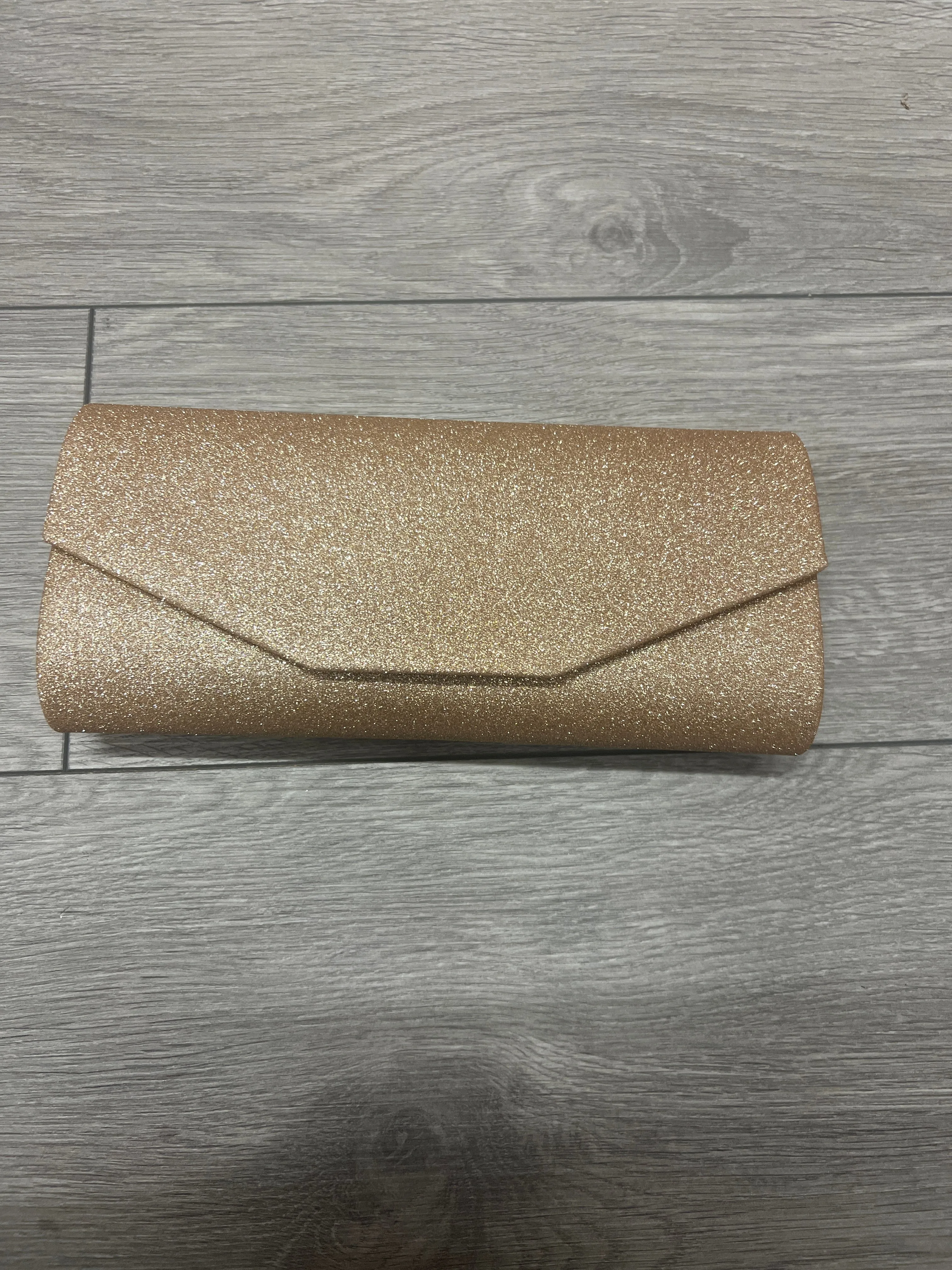 Champagne Glitter Clutch Bag