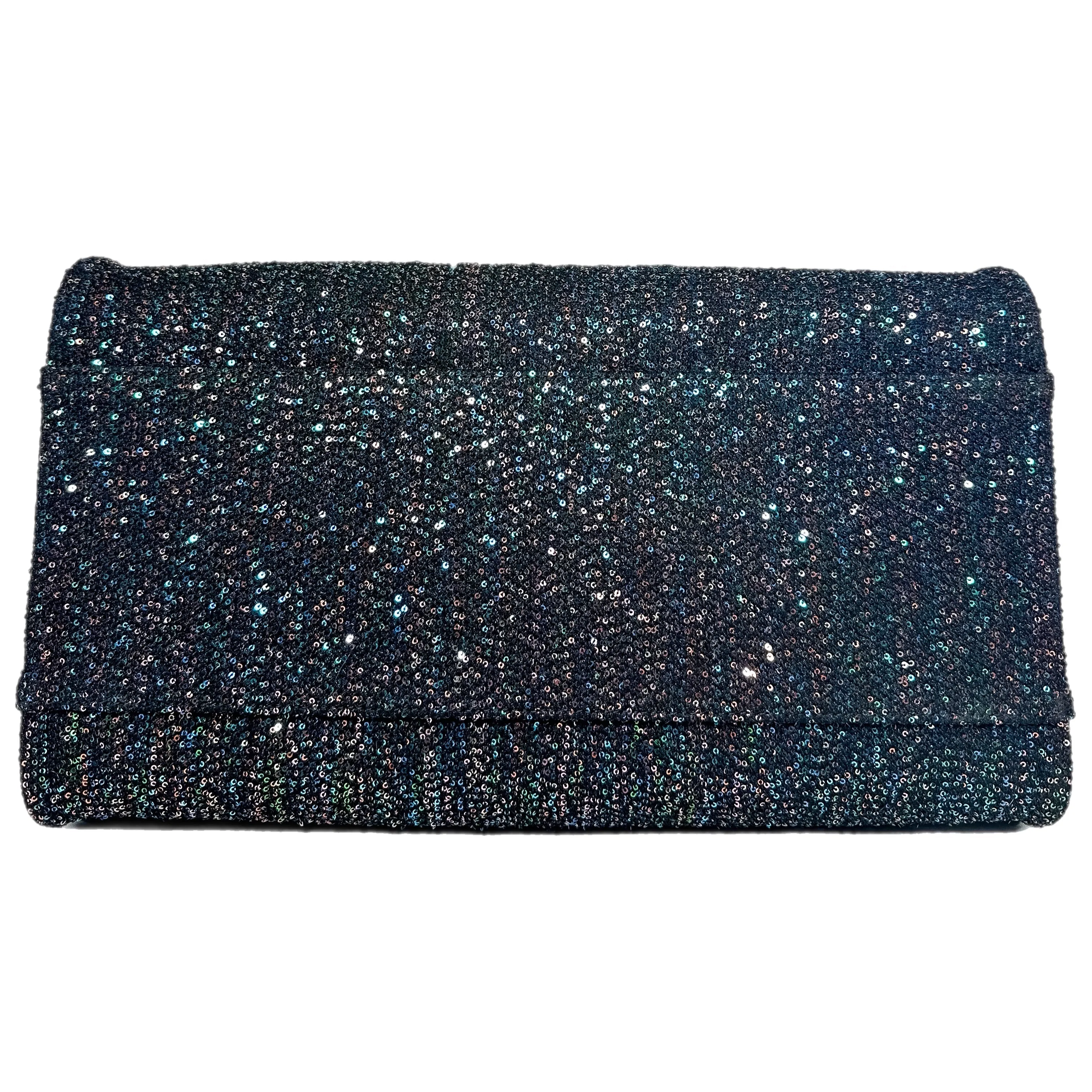 Chanel Black Viscose Sequins Deauville