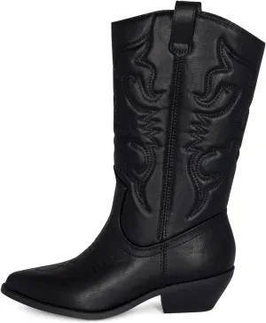 Chariot & Co Ring Women’s Western Cowgirl Boots – Mid-Calf Style with 2” Heel in Multiple Colors