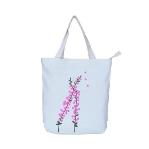 Cherry Blossom Canvas Tote Bag