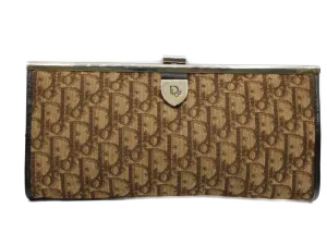 Christian Dior Cutch Brown Diorissimo Pattern Canvas Vintage