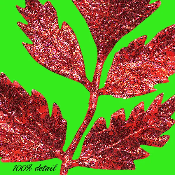 Christmas Glitter Leaves