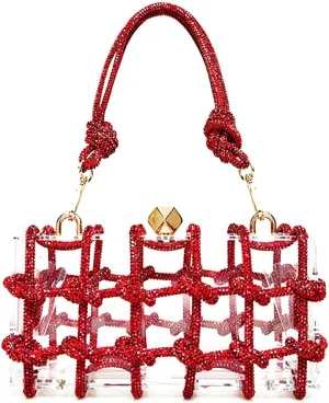Clear Acrylic Bag Rhinestone Acrylic Clutch Crystal Evening Purses for Women Glitter Handbag for Wedding Cocktail Party Prom