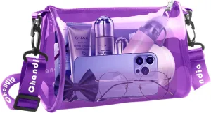 Clear Crossbody Bag for Women's,Clear Purses for Stadium Approved,Transparent TPU Shoulder Bag for Concert&Travel Events.