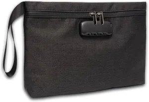 Clutch Bag for Men – Stylish and Spacious Handbag with Wristlet, Wallet Feature, Men's Clutch Tote Handbags with Wristlet Clutch Purse, Ideal for Special Occasions - Midnight Black