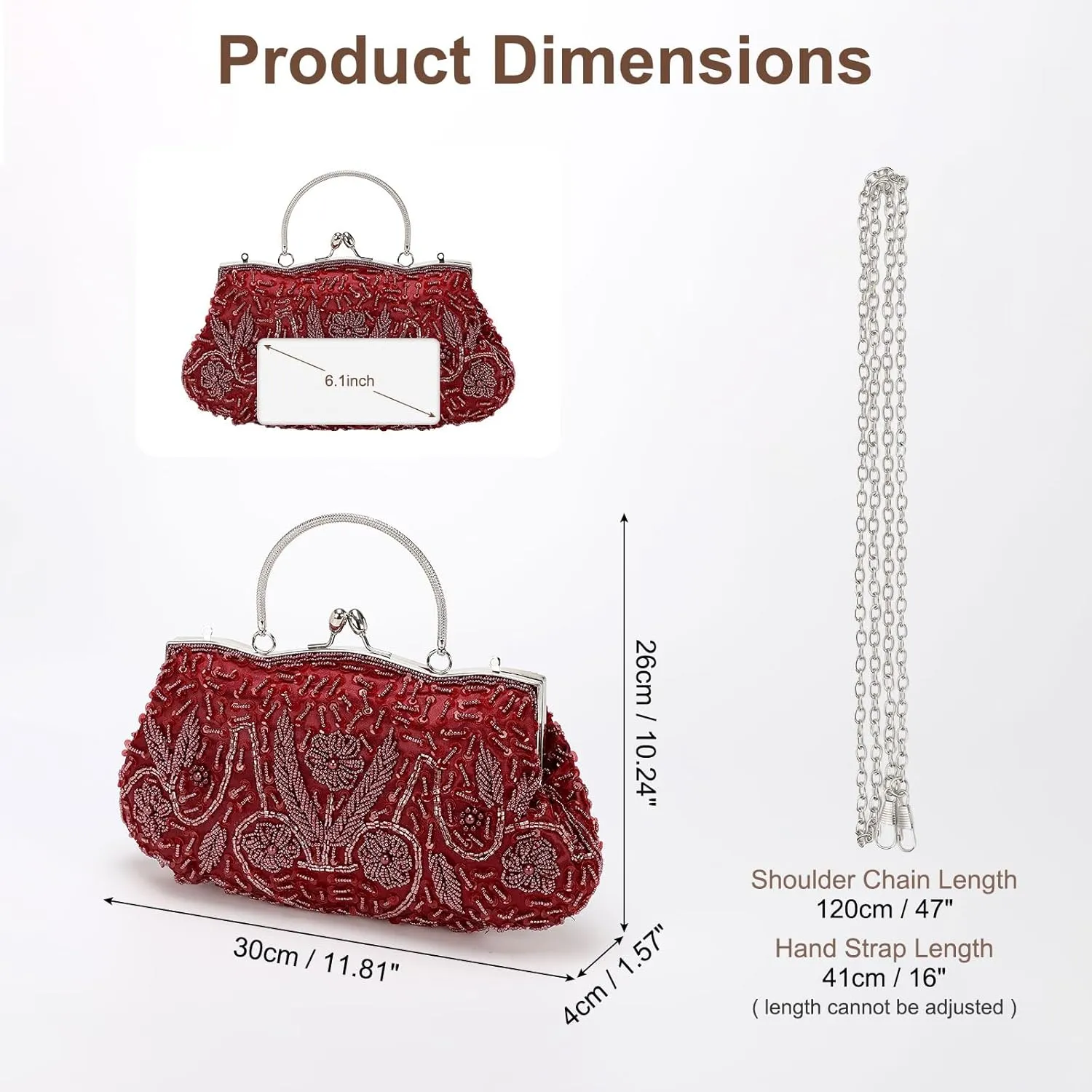 Clutch Purse Evening Clutch Bag Handbag Cross Body Bag Wallet for Women Formal Wedding Club Party
