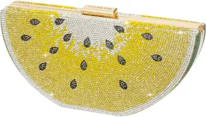Clutch Purse for Women, Crystal Evening Bag, Watermelon Shape Handbag, Rhinestone Money Hand Bag