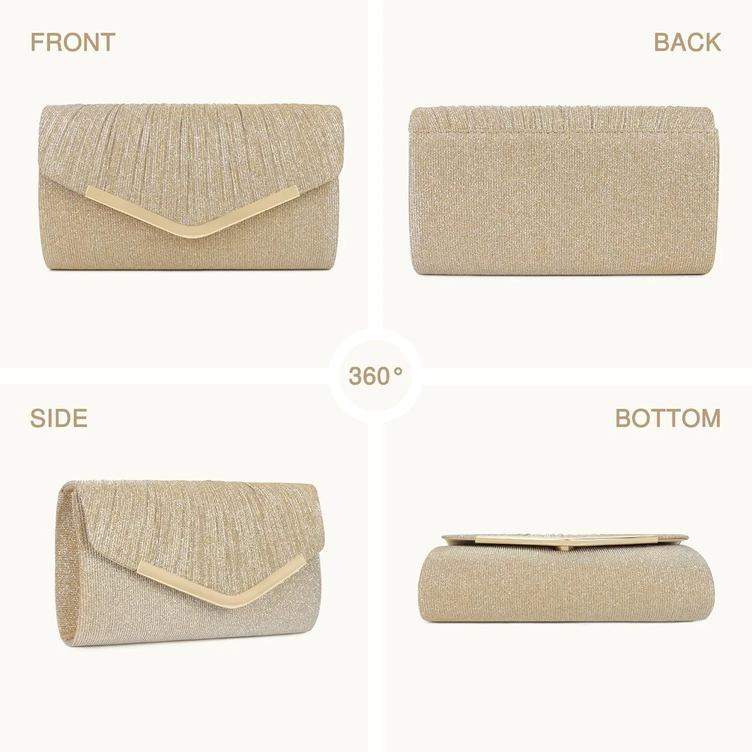 Clutch Purses for Women Evening Envelope Bag Crossbody Shoulder Handbags for Formal Wedding Party Cocktail Prom