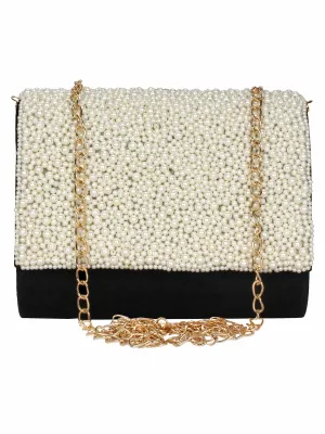Coffer Embellished Velvet Clutch