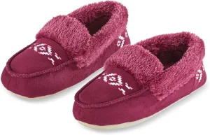 Collections Etc Aztec Embroidered Slippers