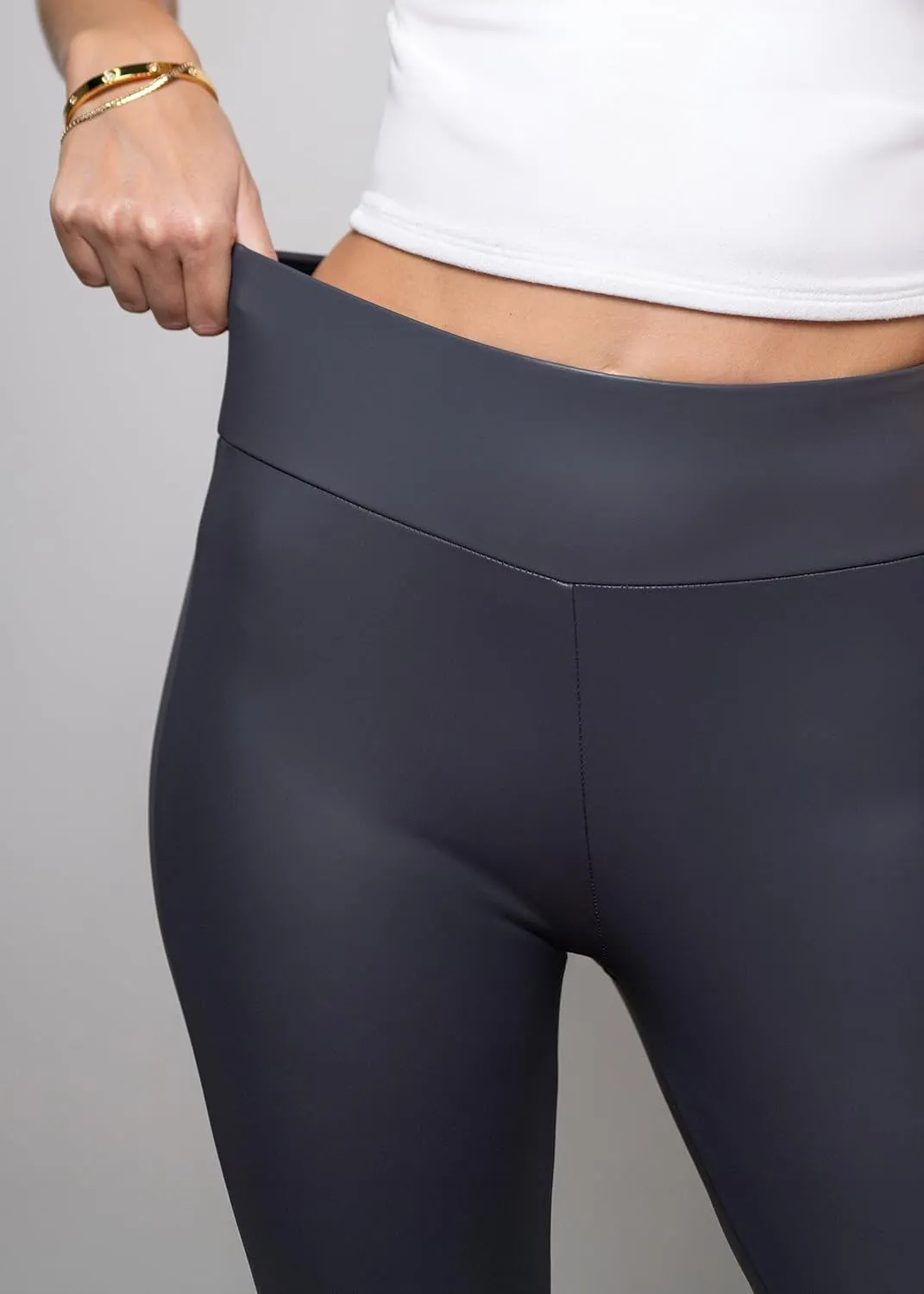 Conceited Leggings for Women in Luxe Velvet or Vegan Faux Leather - Available in Regular and Plus Size