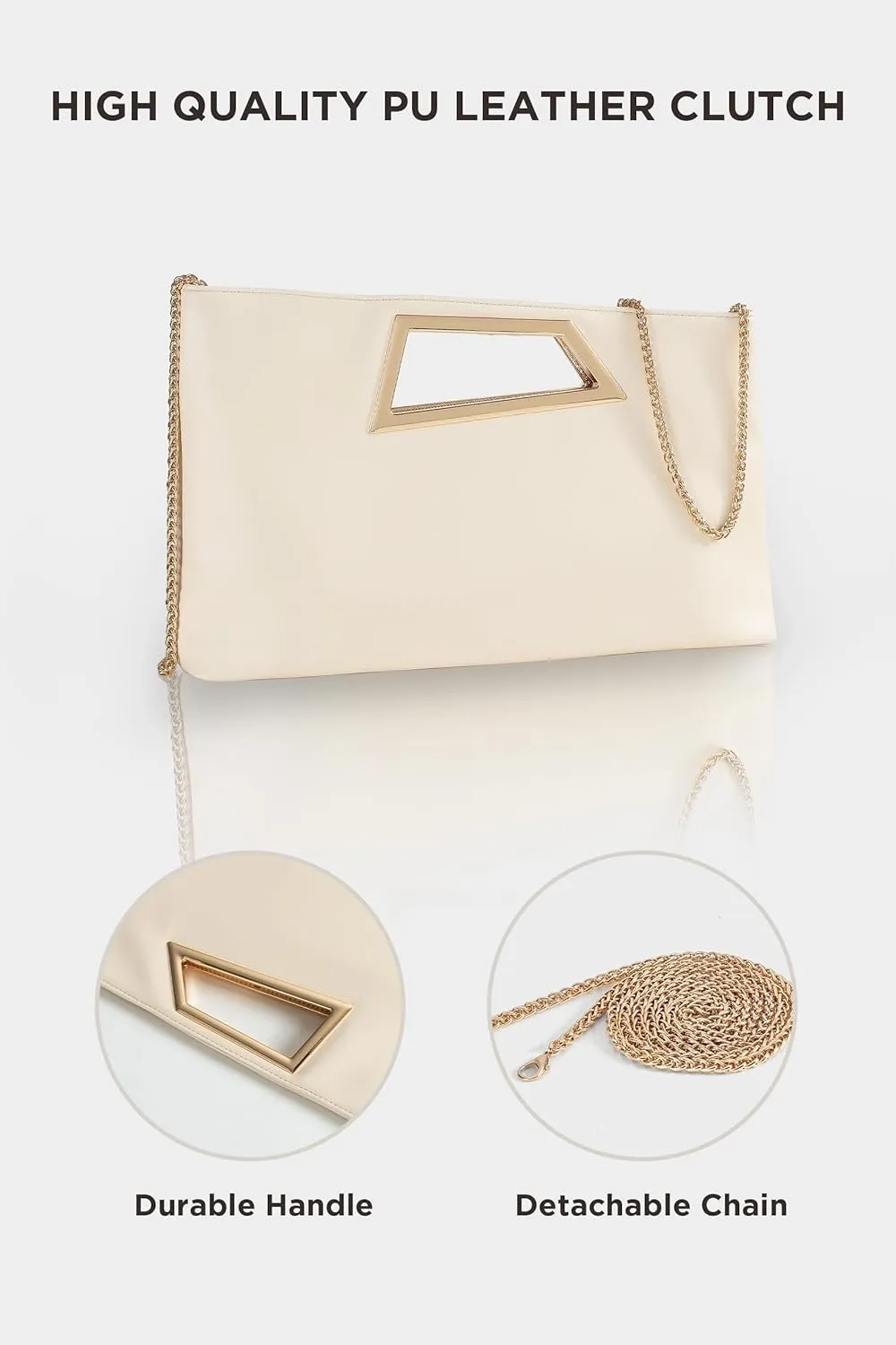 Coucoland Clutch Purse for Women - Evening Bags PU Leather Glitter Fashion Purse Handbag for Wedding Party Daily