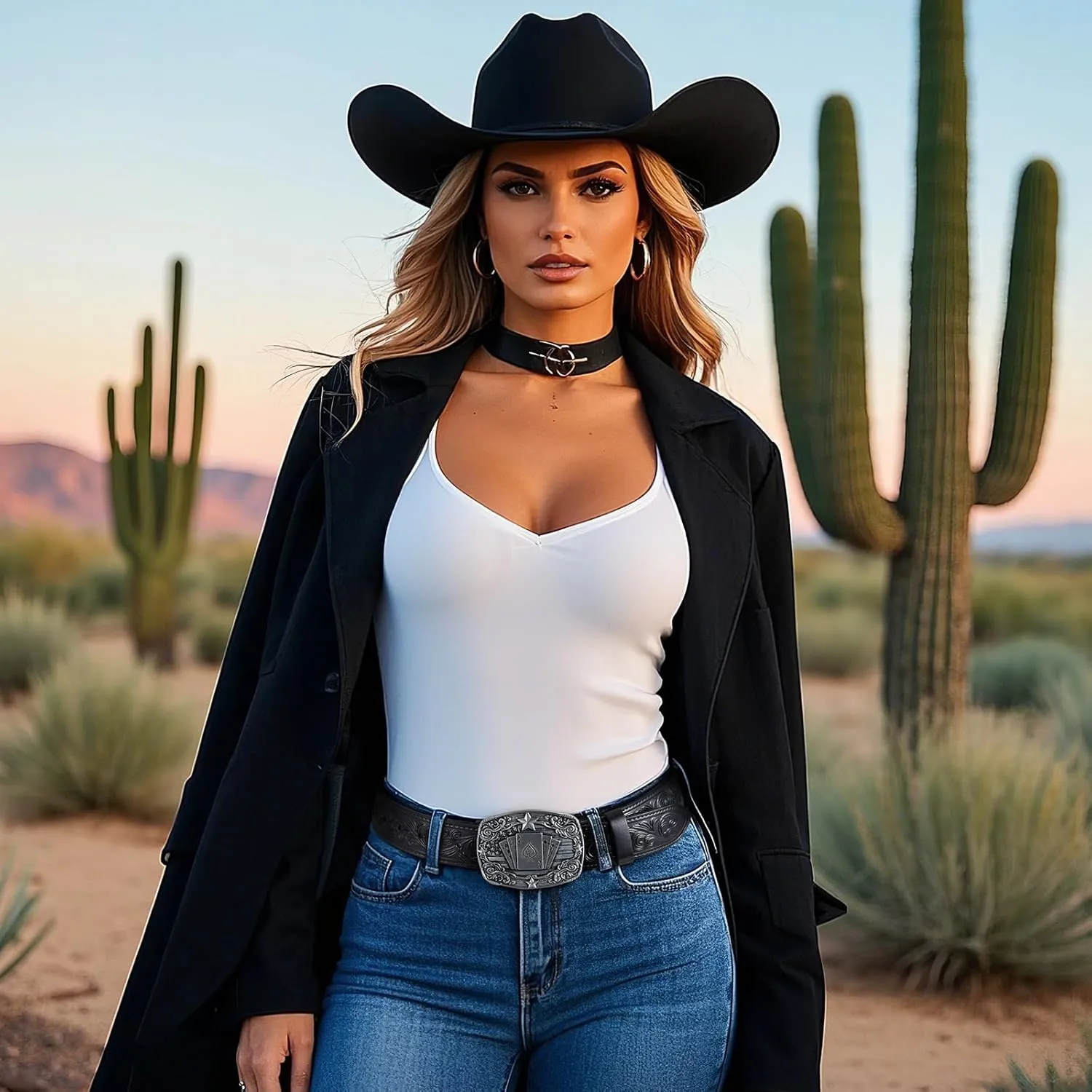Cowboy Belts for Men Women Cowgirl Belt Western Country Belts for Jeans Christmas Gifts