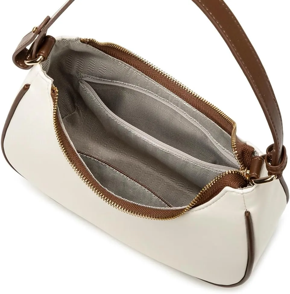 Crescent Shoulder Bags for Women Cute Hobo Tote Handbag Under the Arm Purses Mini Clutch Purse with Zipper Closure