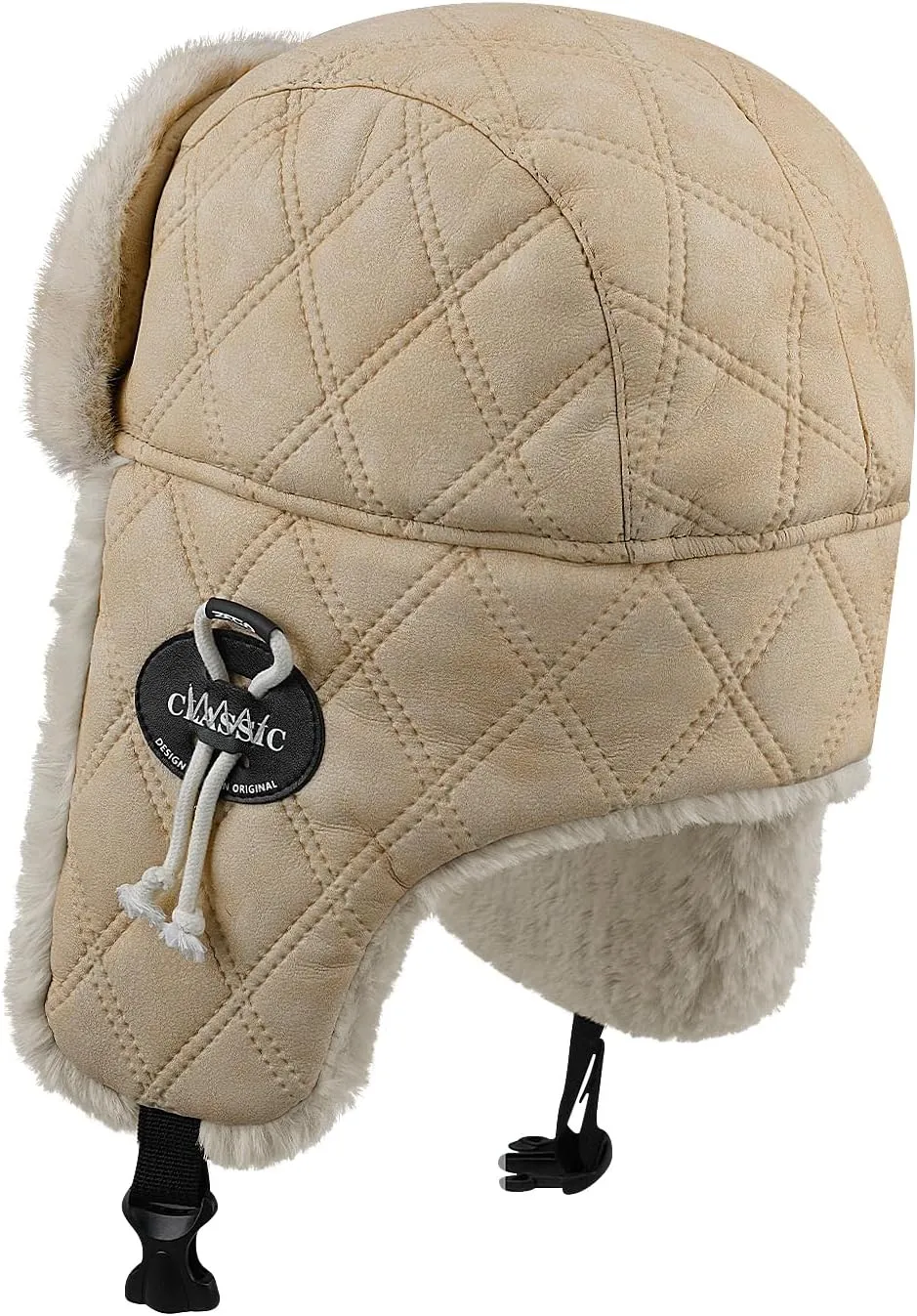 Croogo Trapper Hat Winter Hats for Men Trooper Russian Warm Hat with Ear Flaps Women Ushanka Fur Hat Windproof Ski Hat