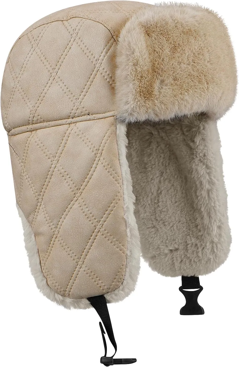 Croogo Trapper Hat Winter Hats for Men Trooper Russian Warm Hat with Ear Flaps Women Ushanka Fur Hat Windproof Ski Hat