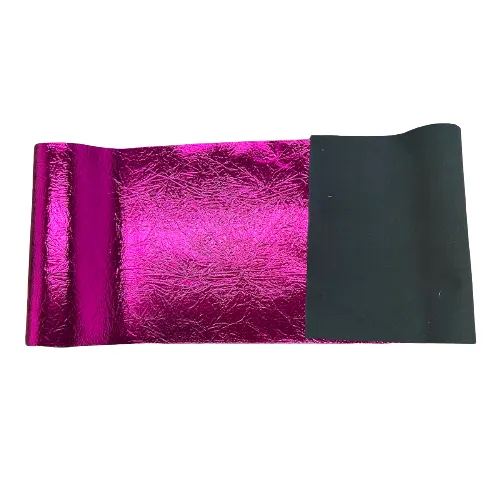 Crushed Distressed Foil Chrome Mirror Reflective Vinyl Fabric