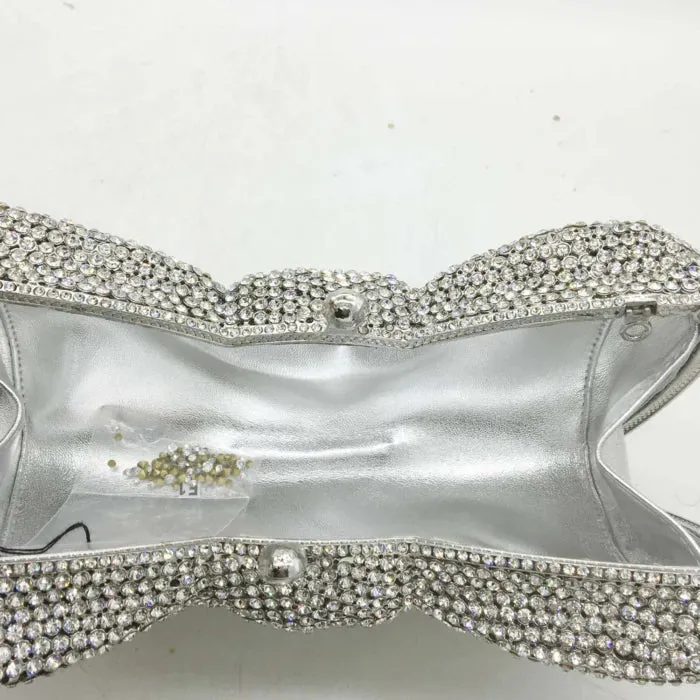 Crystal Bow Clutch Bag