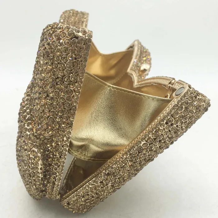 Crystal Bow Clutch Bag