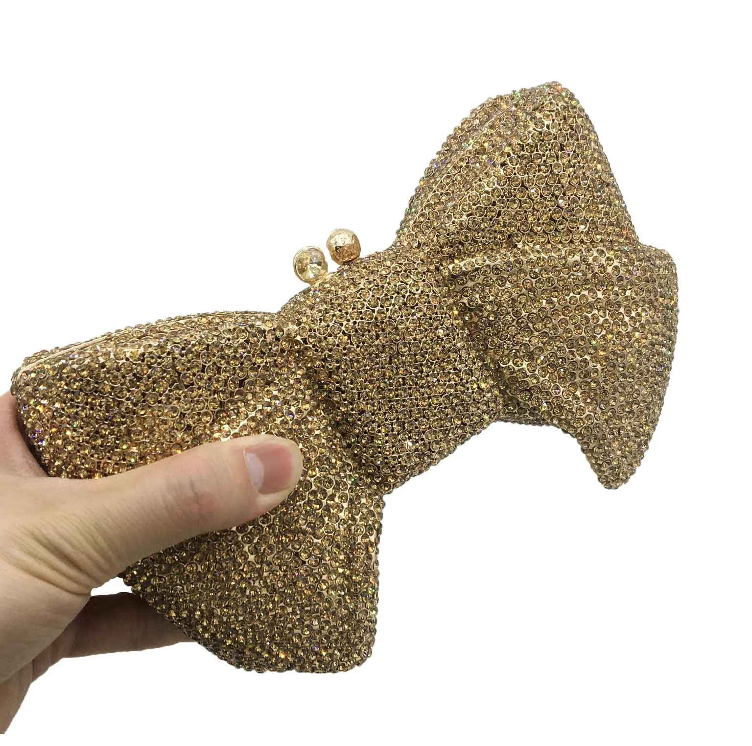 Crystal Bow Clutch Bag