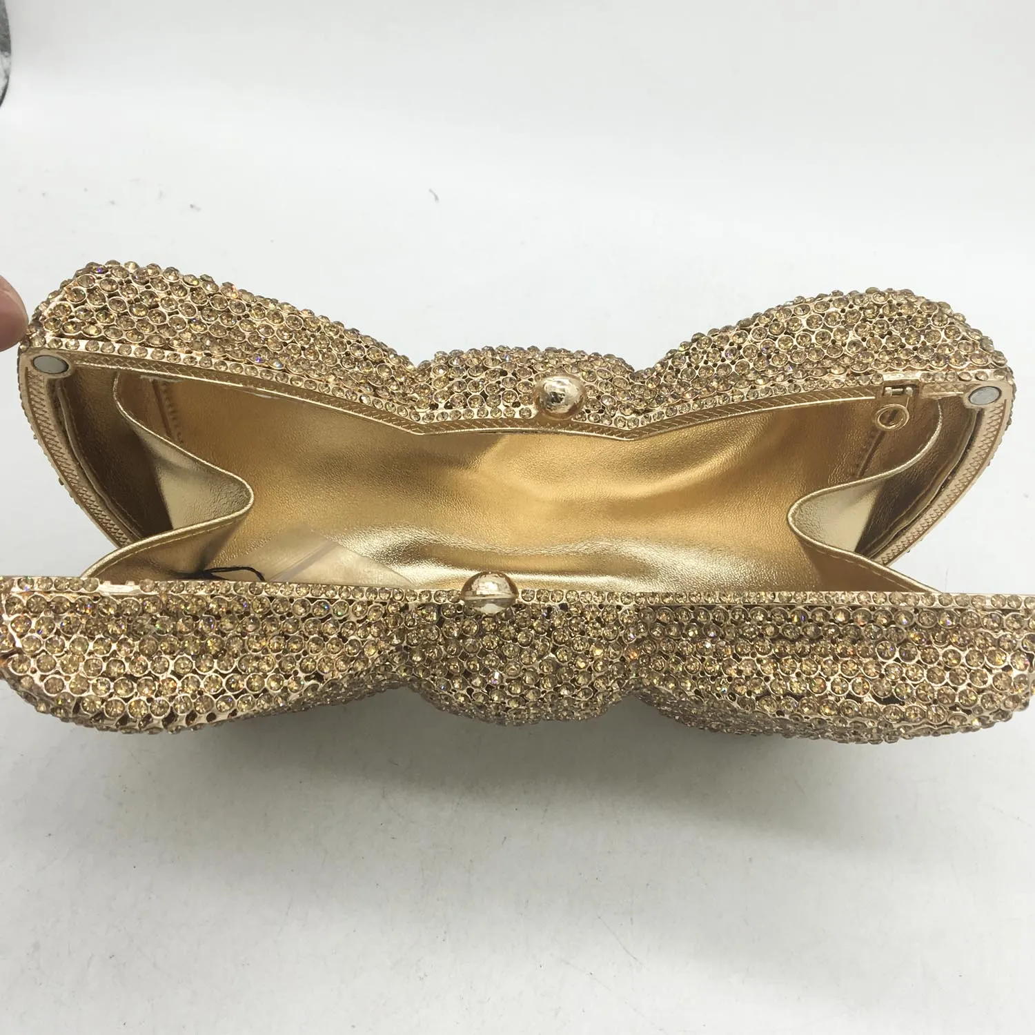 Crystal Bow Clutch Bag