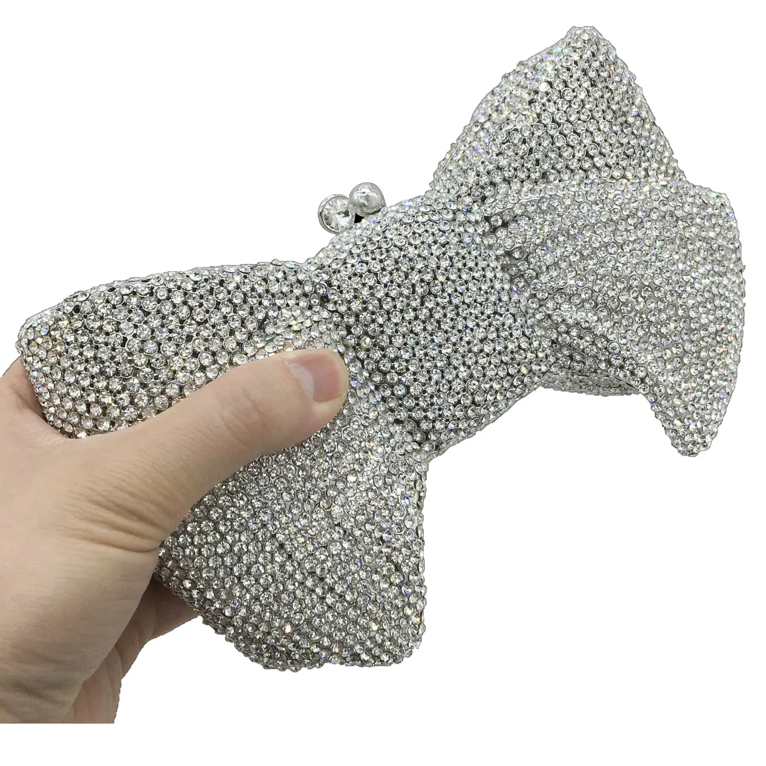 Crystal Bow Clutch Bag
