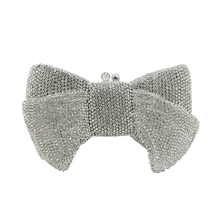 Crystal Bow Clutch Bag