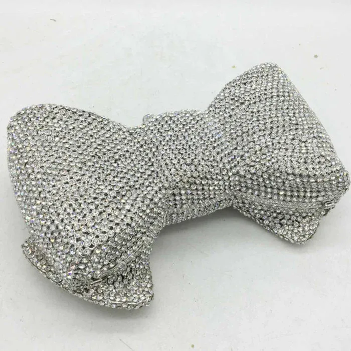 Crystal Bow Clutch Bag