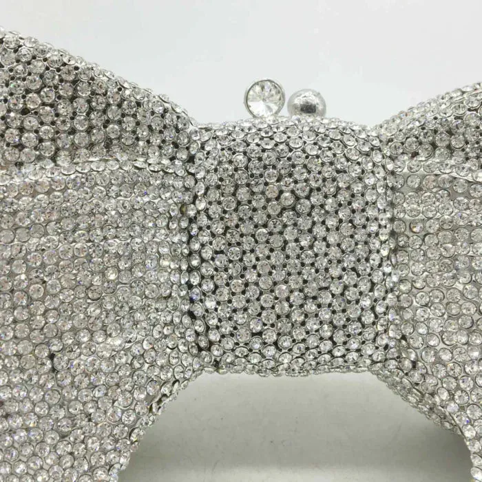 Crystal Bow Clutch Bag