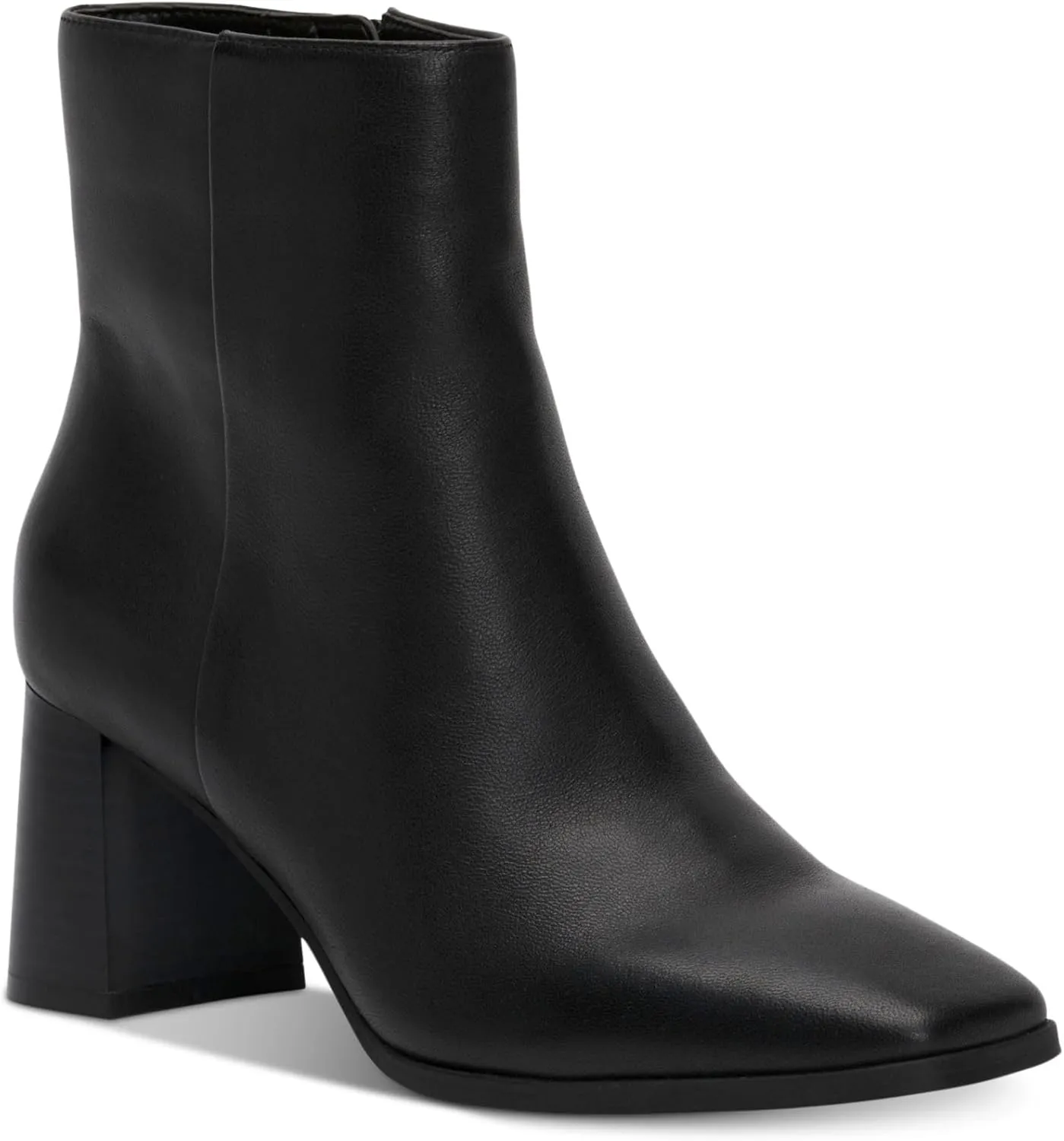 Cufflinks Inc. Womens Dasha Leather Square Toe Booties, Black, 10.5 Medium
