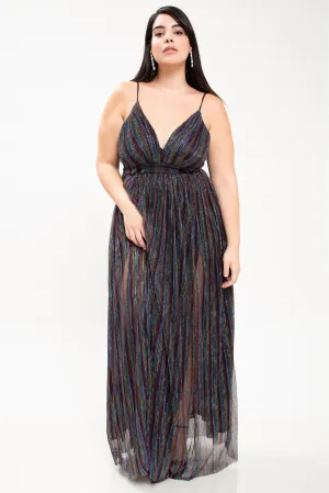 Curvy Sequins Maxi Dress