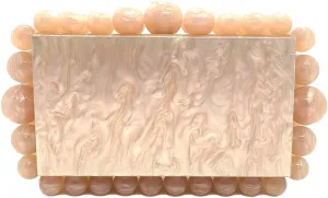 CUXVA Acrylic Evening Clutch Bag for Women Glitter Marble Purse Handbag for Wedding Party Prom