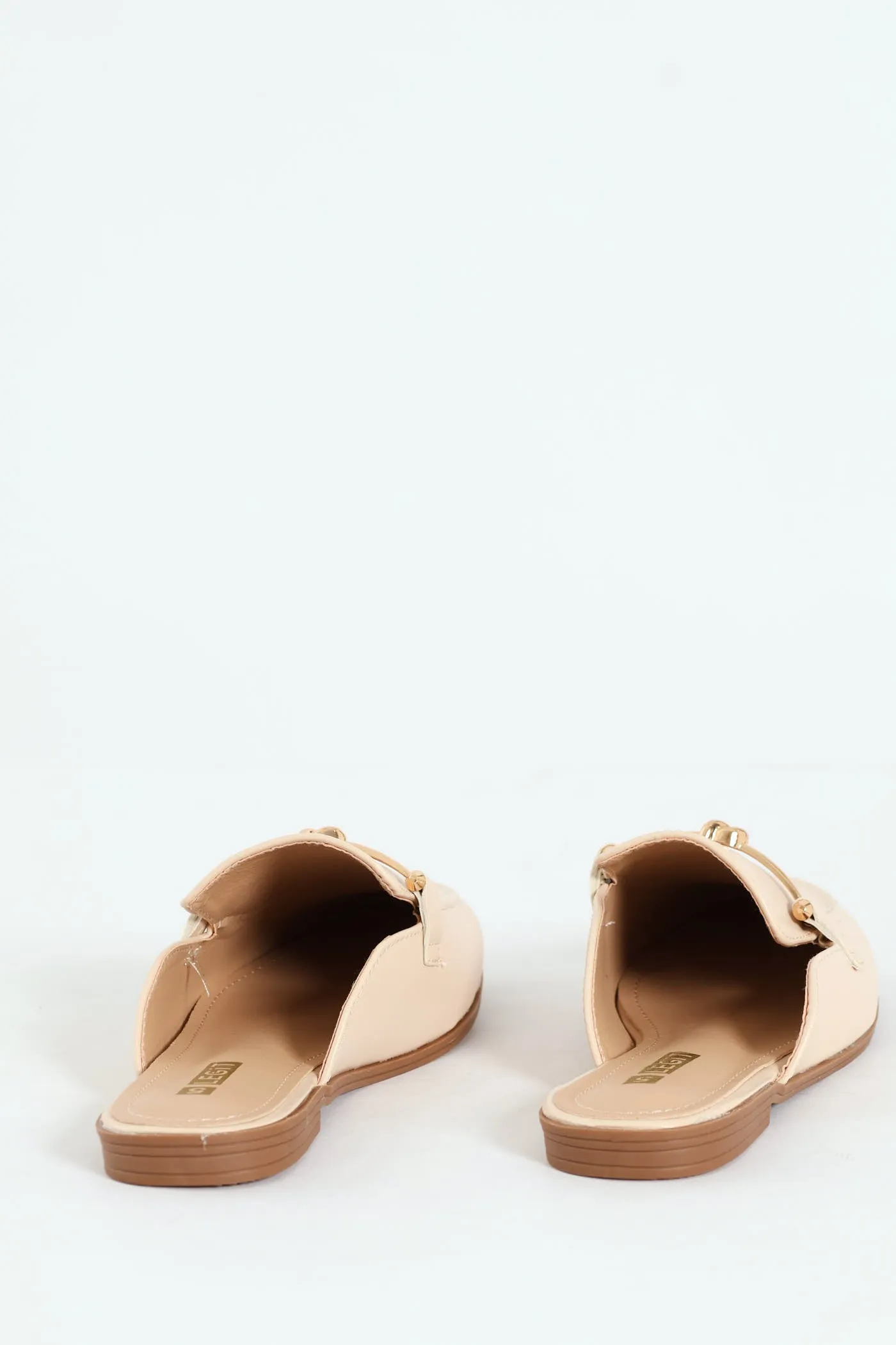 Dainty Knot Trim Push In Loafer - Off White